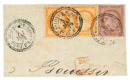 CERES 10c + 40c(n°38)x2 Obl. Cachet à Date Perlé SALONIQUE TURQ. D'EUROPE Sur Fragment. TTB. - Autres & Non Classés