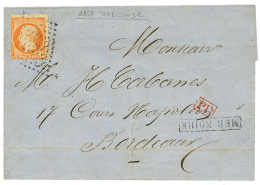 TREBIZONDE - Boite MOBILE : 1868 40c(n°23) Obl. GC 5083 De CONSTANTINOPLE + Cachet MER NOIRE Sur Lettre Avec Texte D - Andere & Zonder Classificatie