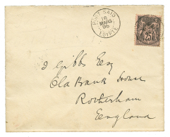 1898 FRANCE 25c SAGE Obl. PORT-SAID EGYPTE Sur Enveloppe Pour L' ANGLETERRE. Superbe. - Cartas & Documentos