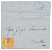 IBRAILA : 1864 10c + 40c Obl. GC 5087 + IBRAILA VALACHIE Bleu(verso) Sur Lettre Pour BRAILA. TTB. - Autres & Non Classés