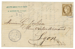 BOITE MOBILE De BEYROUTH : 1876 30c CERES Obl. PORT-SAID EGYPTE + Cachet B.M Sur Lettre De BEYROUTH SYRIE Pour LYON. Let - Cérès