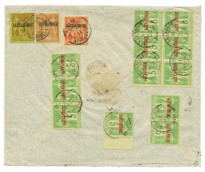 1911 12 Exemplaires Du Rare 5c SAGE Type 2(n°6) + 20c+30c+ 40c Obl. ALEXANDRIE EGYPTE Au Verso D'une Enveloppe RECOM - Lettres & Documents