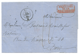 RETOUR PAQUEBOT PHASE - Utilisation Du Cachet NIL : 1864 NIL 22 Sept 64 + Taxe 10 Sur Lettre De CONSTANTINOPLE Pour PARI - Poste Maritime