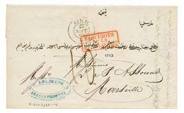 ALEXANDRETTE : 1862 DANUBE 27 Sept 62 + Taxe 10 Sur Lettre Avec Texte D'ALEXANDRETTE. TTB. - Poste Maritime