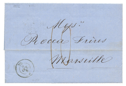 1856 Paquebot NIL 6 Oct 6 + Taxe 10 Sur Lettre Avec Texte De CONSTANTINOPLE Pour La FRANCE. Indice 22. TTB. - Poste Maritime