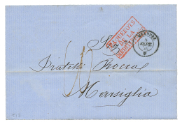 1856 MEANDRE 8 Sept 56 + Taxe 10 Sur Lettre De CONSTANTINOPLE Pour MARSEILLE. TTB. - Poste Maritime