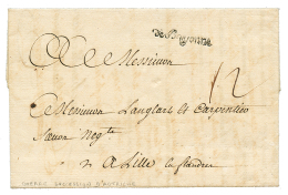 BLOCUS - GUERRE SUCCESSION D'AUTRICHE : 1748 Cachet DE BAYONNE Utilisé Comme Cachet D'entré Sur Lettre Ave - Maritime Post