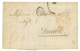 1871 STRASSBURG IM ELSASS/F. Rouge + Taxe 25 Sur Lettre Pour GRENOBLE. Rare. TB. - Covers & Documents