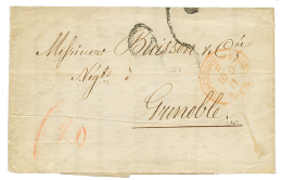 1871 STRASSBURG IM ELSASS/F. Rouge + Taxe 25 Sur Lettre Pour GRENOBLE. Rare. TB. - Briefe U. Dokumente