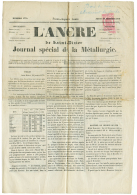 27 Janv. 1870 TIMBRE POUR JOURNEAUX 2c Rouge(N°9) Obl. TYPO Sur JOURNAL COMPLET "L'ANCRE DE ST DIZIER". TTB. - 1859-1959 Covers & Documents