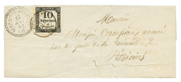 LOIRET : 1861 TAXE 10c(n°2) Obl. PIRHIVIERS + T.22 SERMAISES-DU-LOIRET Sur Lettre. Superbe. - 1859-1959 Storia Postale