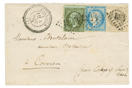 SEPTEMBRE 1871 - 3 EMISSIONS Différentes: 1c(n°19) + 4c(n°27) + 20c SIEGE(n°37) Obl. GC 4453 + T.22 C - 1870 Bordeaux Printing