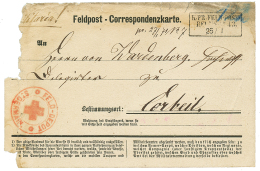 CROIX ROUGE - ST GERMAIN EN LAYE : 1871 Trés Rare Cachet CROIX ROUGE FELD DEPOT ST GERMAIN + FELDPOST RELAIS N&de - War 1870