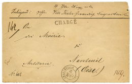 1871 CHARLEVILLE + CHARGE Sur Enveloppe De Militaire En VALEUR DECLARE (4 Taler 20) Pour L'OISE. RARE. Superbe. - Guerre De 1870