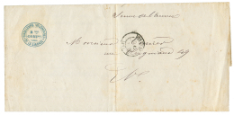 1871 Cachet TIRAILLEURS VOLONTAIRES DE LA GIRONDE + BORDEAUX Sur Lettre Avec Texte IMPRIME (TIRAILLEURS VOLONTAIRES DE L - Guerre De 1870