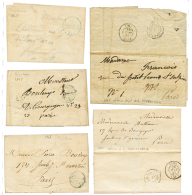 REVOLUTION De 1848 : Lot 5 Lettres Avec Textes De Détenus à La CONCIERGERIE Ou à La PREFECTURE(x3). - Legerstempels (voor 1900)