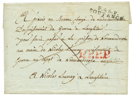 1806 P.48.P COUTANCE Sur Lettre Sans Texte Mais Datée "BLANVILLE" Pour Un PRISONNIER FRANCAIS à NORMANDCRO - Marques D'armée (avant 1900)