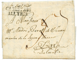 1810 CARLSTADT ILLYRIE + "de Karlstadt" Manus. Sur Lettre Avec Texte Pour ZARA. TB. - 1792-1815: Départements Conquis