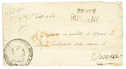 1812 P.PAYE + ROVIGNO Sur Lettre Avec Texte Pour ORSEVA. Trés Rare. TTB. - 1792-1815: Conquered Departments