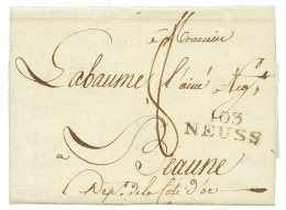 An 10 103 NEUSS Sur Lettre Pour La FRANCE. Superbe. - 1792-1815: Conquered Departments