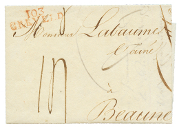 1807 103 CREFELD En Rouge Sur Lettre Pour La FRANCE. TTB. - 1792-1815 : Departamentos Conquistados