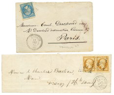 HTE SAVOIE - 2 Lettres : 1861 N°13(x2) PC 4240 + ST JULIEN EN GENEVOIS Et N°22 GC 3652 + ST GINGOLPH. TB. - Autres & Non Classés