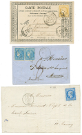 SAVOIE : 3 Lettres 20c BORDEAUX + Taxe 8 + T.16 CLUSES, PC 4211 CLUSES , GC 2157 MAGLAND. TTB. - Other & Unclassified