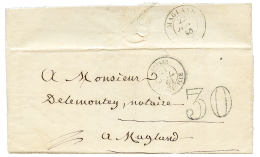 1860 Cachet SUISSE BONNEVILLE + Taxe 30 Sur Lettre De BONNEVILLE Pour MAGLAND(verso Cachet Sarde). TB. - Autres & Non Classés