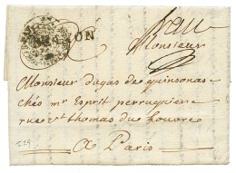 1784 PORT PAYE Orné De LYON + DE LYON Sur Lettre Avec Texte Pour PARIS. Indice 29. TTB. - 1701-1800: Precursores XVIII