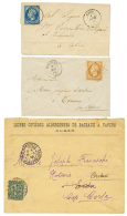 CORSE : 3 Lettres: N°14 Obl. T.15 CALVI, N°13 PC 2712 + ROGLIANO + 1 Lettre Maritime. TB. - Altri & Non Classificati