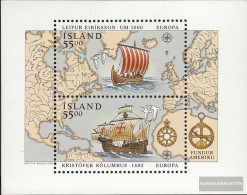 Iceland Block13 (complete Issue) Unmounted Mint / Never Hinged 1992 Discovery Of America - Ungebraucht