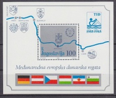 Yugoslavia 1985 Eur. Danube Regata M/s ** Mnh (19205) - Blocks & Sheetlets