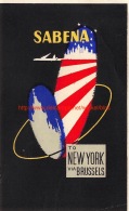 Sabena: To New York Via Brussels - Baggage Labels & Tags