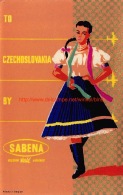 To Czechoslovakia By Sabena - Baggage Labels & Tags