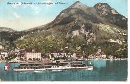 GERSAU M. OCHSENALP U. SALONDAMPFER "SCHILLER". - Gersau