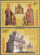 Romania 6654-6655 (complete Issue) Unmounted Mint / Never Hinged 2012 500 Years Abbey Church - Nuevos