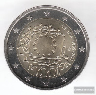 Lithuania 2015 Stgl./unzirkuliert Reprint: 750.000 Stgl./unzirkuliert Stgl./unzirkuliert 2015 2 Euro 30 Years Europaflag - Lithuania