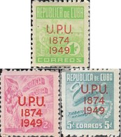 Cuba 255-257 (complete Issue) Known Bad Perforation Unmounted Mint / Never Hinged 1950 UPU - Ungebraucht