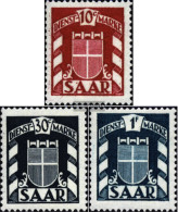 Saar D33-D35 Unmounted Mint / Never Hinged 1949 Crest Of Saarlanof - Dienstzegels