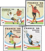 Burkina Faso 1427-1430 (complete Issue) Unmounted Mint / Never Hinged 1996 Football-WM 1998 - Burkina Faso (1984-...)