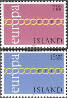 Iceland 451-452 (complete Issue) Unmounted Mint / Never Hinged 1971 Europe - Unused Stamps