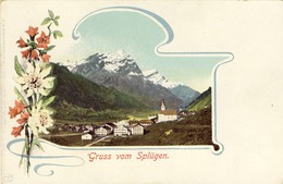 SUISSE, GRUSS VOM SPLÜGEN, 2 Scans - Splügen