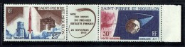 1966  Triptyque Premier Satellite Français   Yv  PA 34A**  MNH - Unused Stamps