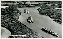 CORNWALL -  FALMOUTH - THE RIVER FAL - AERIAL RP (WARSHIPS) Co679 - Falmouth