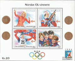 Norway Block12 (complete Issue) Unmounted Mint / Never Hinged 1989 Winter Olympics - Hojas Bloque