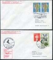 1979 Germany Greece Lufthansa Thessaloniki / Stuttgart Flight Covers (2) - Brieven En Documenten