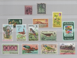 SAINT VINCENT PETIT LOT 14 TIMBRES **/*/o - St.Vincent (...-1979)