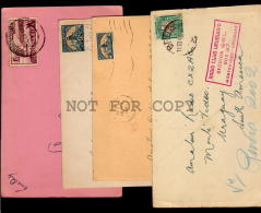 SOUTH AFRICA 4 QSL POSTCARDS OLD CA1948 TO URUGUAY SOUTH AMERICA W/STAMPS (W4_3127) - Unclassified