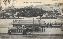 Nice - Place Masséna Et Jardins - Station De Tramways - Collection JC - Carte N°178 - Tráfico Rodado - Auto, Bus, Tranvía