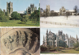 6  Postcards : ELY CATHEDRAL , Exterior  -  Cambridgeshire, England - Ely